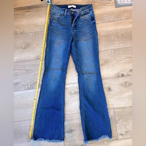 Flared Blue Denim. Flying Monkey.